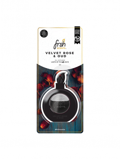 FRSH SCENTS pakabinamas kvapas VELVET ROSE & OUD, 1 vnt