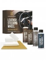 Leather Expert Leather Steering Wheel Restoration Kit Black vairo remonto komplektas