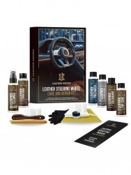 Leather Expert Steering Wheel Care and Repair Kit Black pilnas vairo remonto komplektas