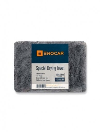 „EWOCAR“ Special Drying Towel 1200 GSM - Sausinimo Šluostė 2