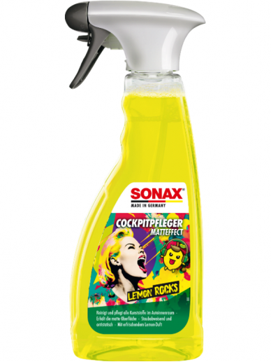 SONAX Matinis prietaisų skydelio valiklis “Lemon Rocks”, 500ml